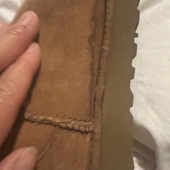 UGG Brown Classic tan Chestnut caramel Short warm comfy cabin Shearling Boots 9 - Picture 8 of 16